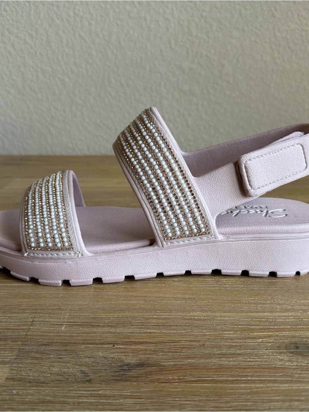 Skechers Women's Foamies Footsteps-How Extra Sandal Sling Back Blush Size 11 - Picture 3 of 16